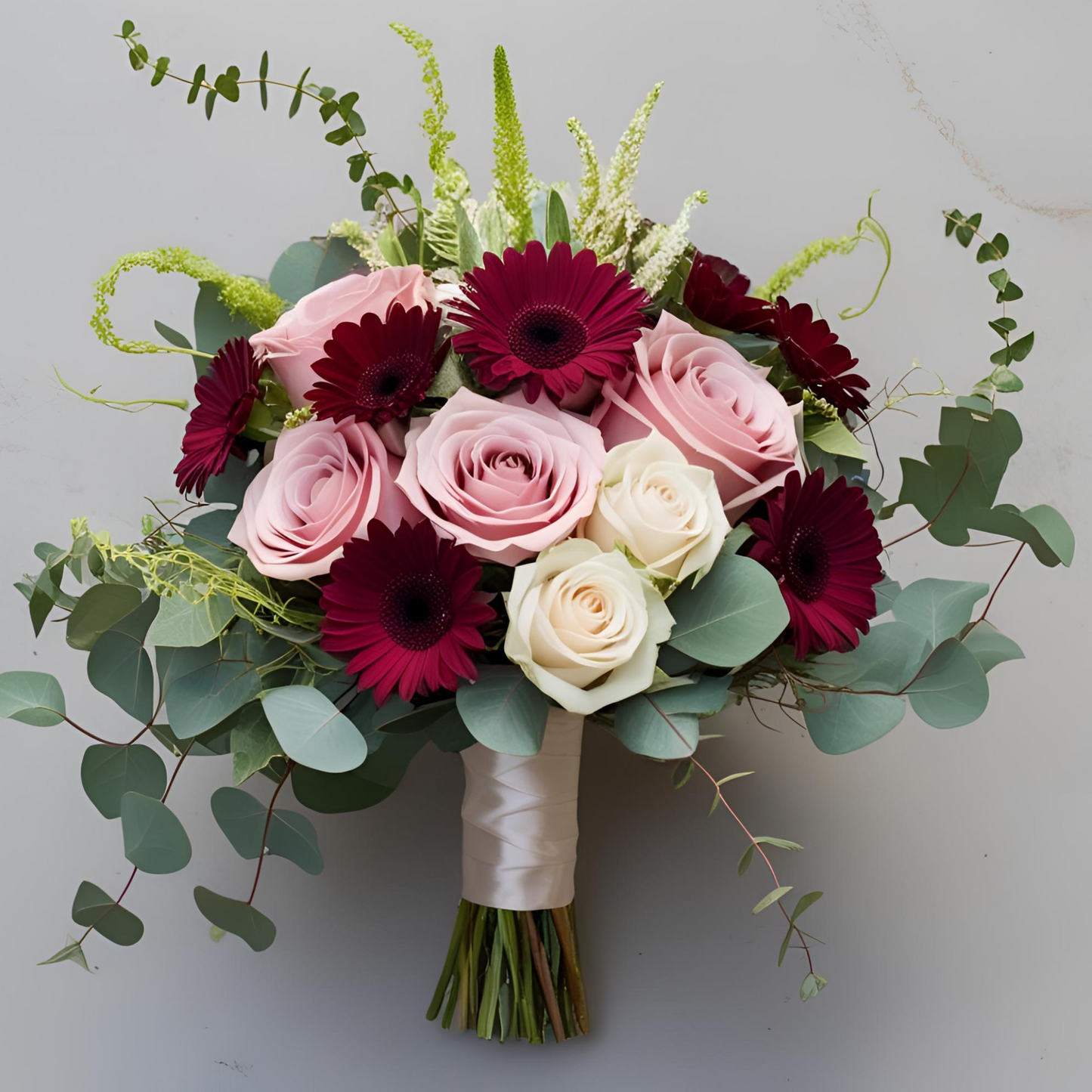 Luxury Bridal Bouquet for Bride | Red, Burgundy & Pink Wedding Bouquet | CT Event Florist