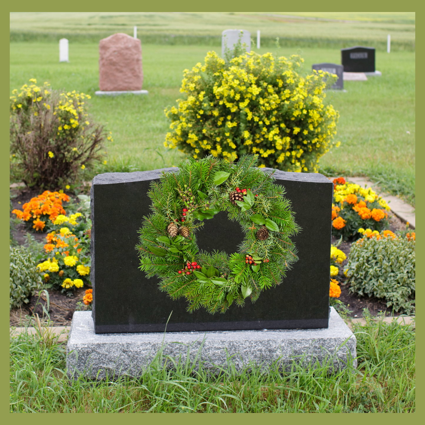 Christmas Wreath for Cemetary Delivered for You
