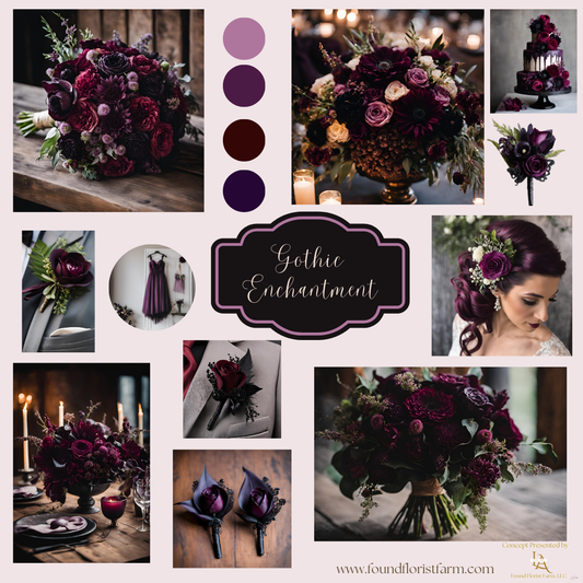 Moody Romantic Wedding Flowers: Fall Wedding Idea for the Bridal Party Flowers
