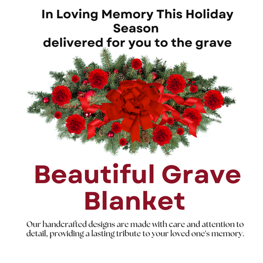 Flowers for Cemetery Blanket Seasonal Serenity Memorial Everygreen Grave Blanket