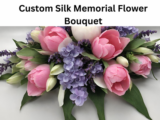 Celebration of Life Silk Flowers for Grave Blanket Flowers for Cemetery Flowers for Mother