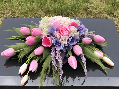 Celebration of Life Silk Flowers for Grave Blanket Flowers for Cemetery Flowers for Mother