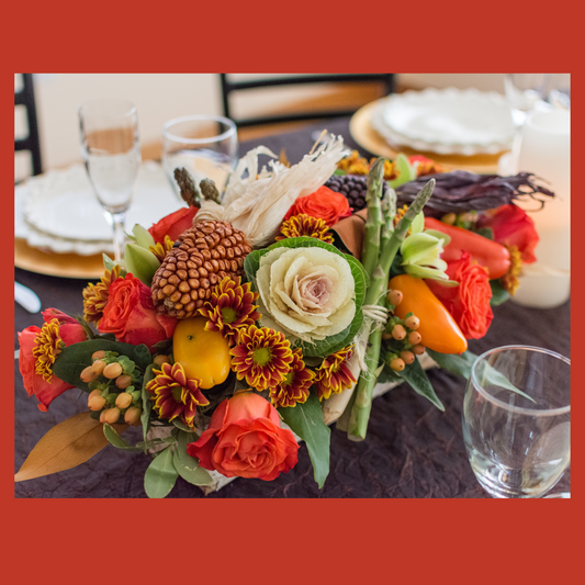 Thanksgiving Flower Arrangement Rustic Elegance Fall Centerpiece
