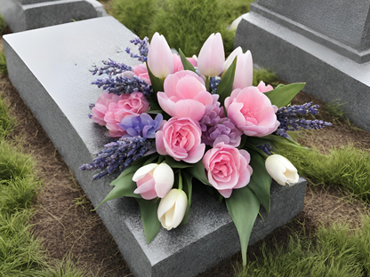 Celebration of Life Silk Flowers for Grave Blanket Flowers for Cemetery Flowers for Mother