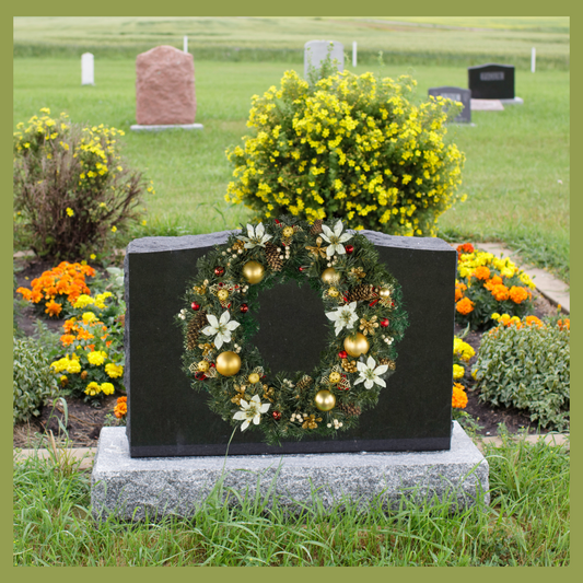 Flower Everygreen Wreath for Sympathy Cemetery Christmas Wreath Delivered Graveside for You
