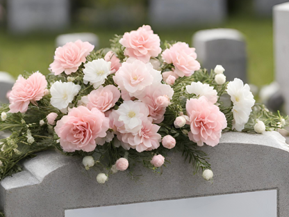 Silk Headstone Flowers for Grave Blanket Flowers for Memorial Day