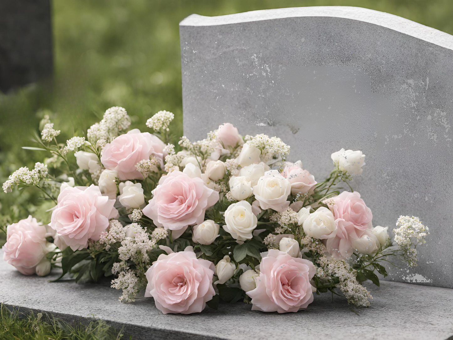 Silk Headstone Flowers for Grave Blanket Flowers for Memorial Day