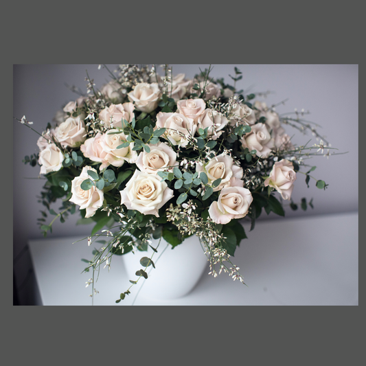 Ghostly White Flowers - Elegant Flower Arrangement